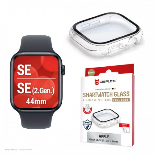DISPLEX FULL BODY GLASS PROTECTOR FOR APPLE WATCH SE(2) 44mm transparent