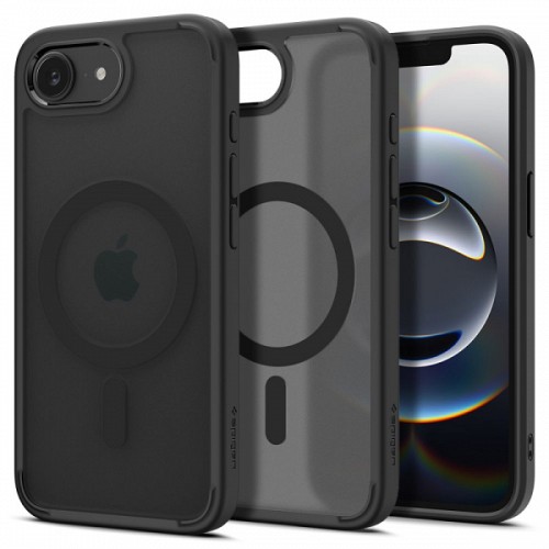 SPIGEN ULTRA HYBRID COMBATIBLE WITH MAGSAFE IPHONE 16E frost black backcover