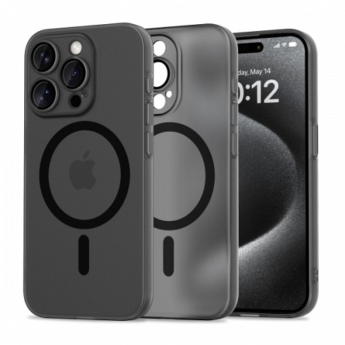 TECH-PROTECT MAGSLIM CASE IPHONE 15 PRO matte black backcover