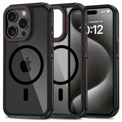 TECH-PROTECT MAGHYBRID CASE IPHONE 16 PRO MAX black red backcover