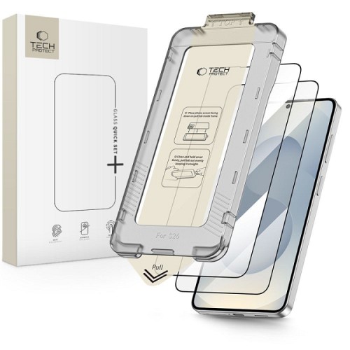 TECH-PROTECT GLASS QUICK SET+ 2 PACK SAMSUNG S26 PLUS black