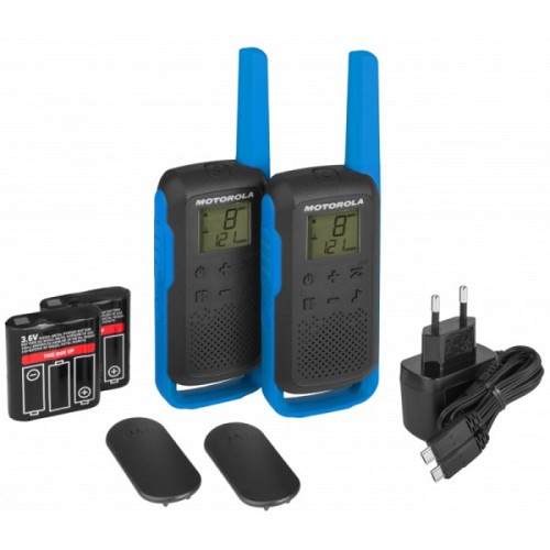 WALKIE TALKIE MOTOROLA TALKABOUT T62 8Km blue SET 2 TEM