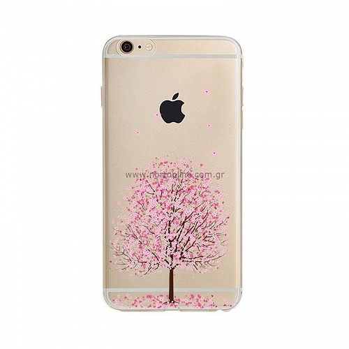 Θήκη iNOS TPU Back Cover TPU Art Theme Almond Tree Transparent (iPhone 6 / 6s Plus)