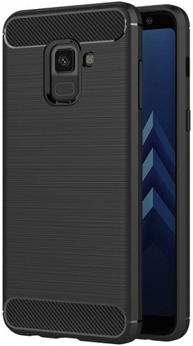 Θήκη Carbon Silicone Back Cover Samsung Galaxy A530 A8 2018 Black