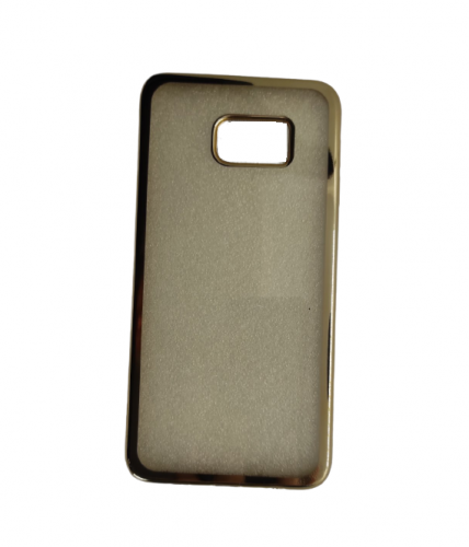 Θήκη Back Cover Silicone Slim TPU Transparent με Χρυσό περίβλημα Samsung Galaxy S6 edge plus