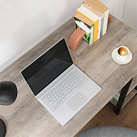 Μεταλλικό Γωνιακό Γραφείο με Θέση για Υπολογιστή 138 x 138 x 75 cm Vasagle (LWD72X) (VASLWD72X)