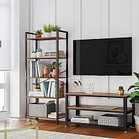 Μεταλλική Βιβλιοθήκη με 5 Ράφια 66 x 30 x 153 cm Vasagle (LLS061B01) (VASLLS061B01)