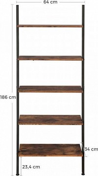 Μεταλλική Ραφιέρα - Σκάλα Τοίχου 64 x 34 x 186 cm Vasagle (LLS46BX) (VASLLS46BX)