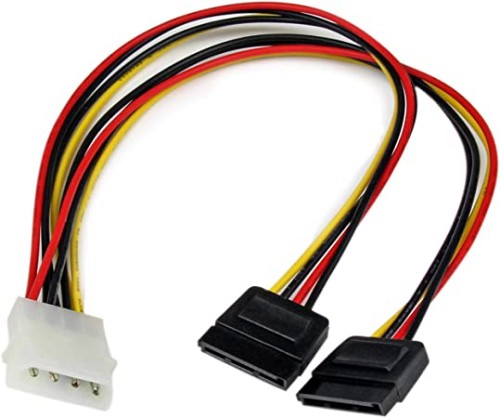 Cablexpert 4-Pin Molex - 15-Pin Sata Cable 0.3m Πολύχρωμο CC-SATA-PSY-0.3M