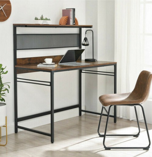 Μεταλλικό Γραφείο με 1 Ράφι 120 x 60 x 125.5 cm Vasagle (LWD030B01) (VASLWD030B01)
