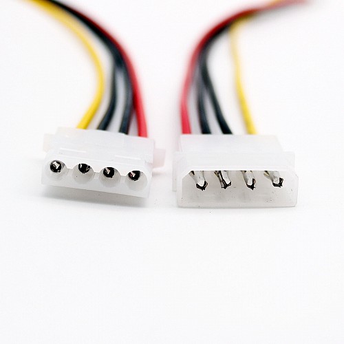 Molex Male 4-pin to Molex Female 4-pin 10cm White
