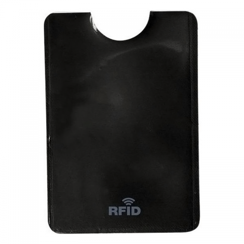 Αντικλεπτική θήκη καρτών RFID γυαλιστερή μαύρη