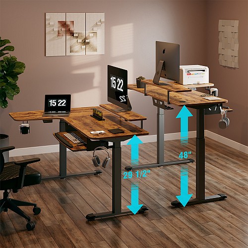 Γραφείο - Eureka Ergonomic® ERK-L60L-RB-V1-US 155x110x76-135εκ.