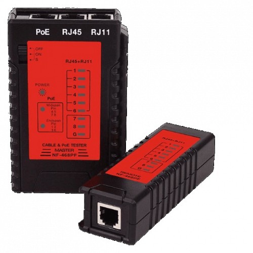 NOYAFA NF-468PF TESTER ΣΥΝΕΧΕΙΑΣ ΚΑΛΩΔΙΟΥ ΔΙΚΤΥΟΥ RJ45/ΤΗΛΕΦΩΝΟΥ RJ11 & POE