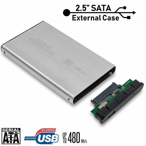 External Case HDD 2.5 SATA Silver 1218.003