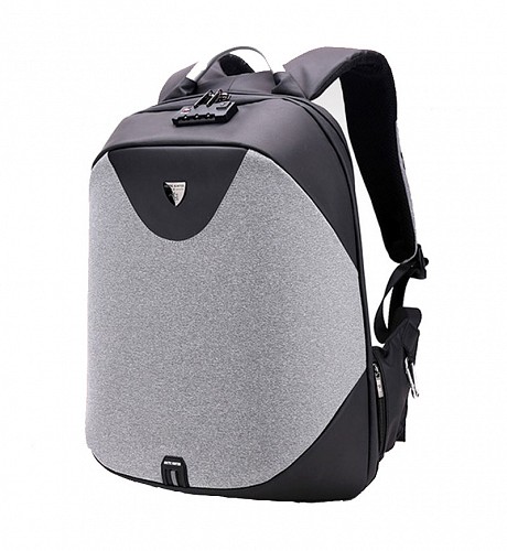 ARCTIC HUNTER τσάντα πλάτης B00208 με θήκη laptop 15.6, λουκέτο TSA, 24L, γκρι B00208-DG