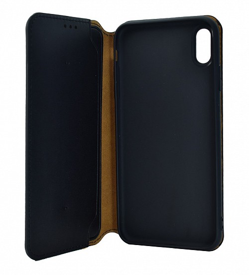 POWERTECH Θήκη Slim Leather για iPhone XS Max, μαύρη MOB-1138