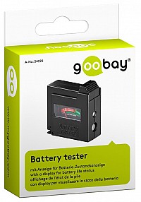 GOOBAY battery tester 54020, για AAA/AA/C/D/9V/N, μαύρο 54020