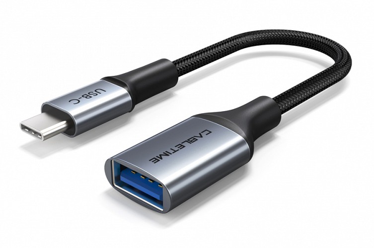 CABLETIME καλώδιο USB-C σε USB CMAF3, 1.5A, 5Gbps, 0.15m, μαύρο 5210131038178