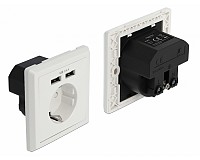 DELOCK Αντάπτορας ρεύματος 11471, 2x USB, 2.4A, λευκός 11471