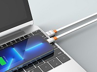 CELEBRAT καλώδιο USB-C σε USB CB-33C, flat, 15W, 1m, λευκό CB-33A-C-WH