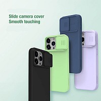 NILLKIN θήκη CamShield Silky Silicone για iPhone 15 Pro Max, μπλε 6902048266582