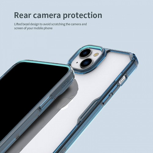 NILLKIN θήκη Nature Pro για iPhone 15, διάφανη-μπλε 6902048265820