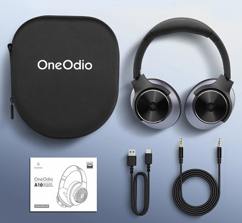 ONEODIO headphones A10, ενσύρματα & ασύρματα, Hi-Res ANC, 40mm, μαύρο OA-A10