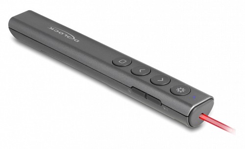 DELOCK τηλεχειριστήριο παρουσιάσεων 64250 με laser & πλήκτρα, 30m, γκρι 64250