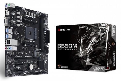 BIOSTAR μητρική B550MH, 2x DDR4, AM4, USB 3.2, uATX, Ver. 3.0 B550MH-3