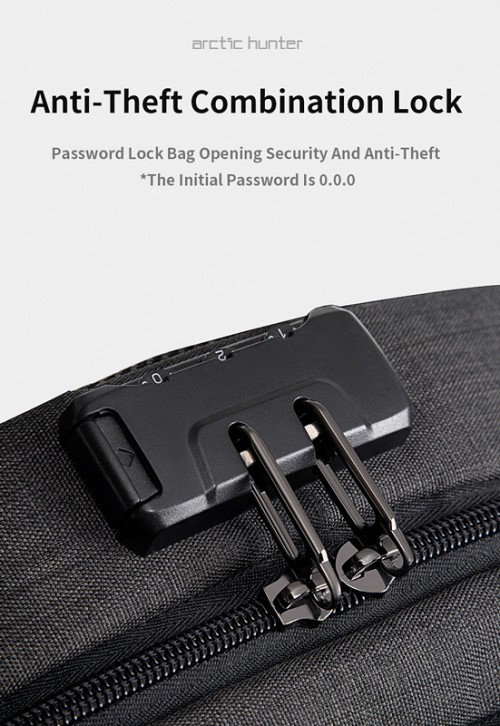 GOLDEN WOLF τσάντα πλάτης GB00375 με θήκη laptop 15.6, 19L, USB, μαύρη GB00375-BK