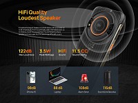 ULEFONE smartphone Power Armor 16S με ηχείο 3.5W, 5.93, 8/128GB, 9600mAh, IP68/IP69K, μαύρο ARMOR16S-BK