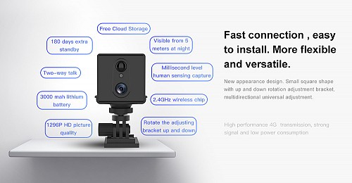 VSTARCAM smart κάμερα CB75, 3MP, 4G, 3000mAh, SD CB75