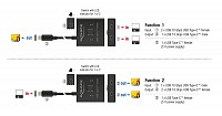 DELOCK USB-C switch 18911, 2 σε 1 bidirectional, 10Gbps, 8K, 100W, μαύρο 18911