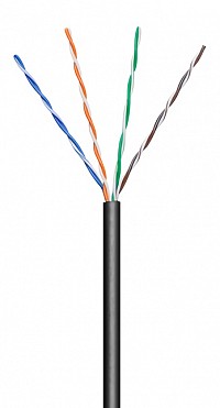 GOOBAY καλώδιο δικτύου 57198, CAT 5e U/UTP, CCA, έως 40m, 100m, μαύρο 57198