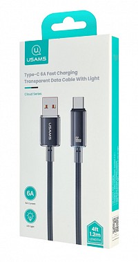USAMS καλώδιο USB-C σε USB US-SJ658, 66W, 480Mbps, 1.2m, μαύρο SJ658USB01