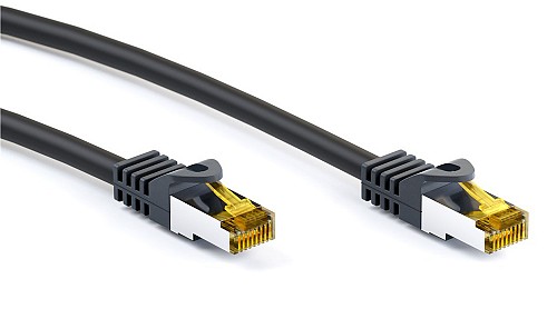 GOOBAY καλώδιο δικτύου 91590, CAT 7 S/FTP, 500 MHz, CU, 1m, μαύρο 91590