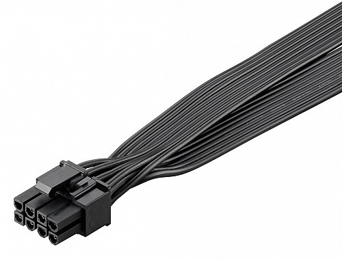 GOOBAY καλώδιο 8 pin σε 2x 6+2 pin PCIe 59714, 23cm, μαύρο 59714