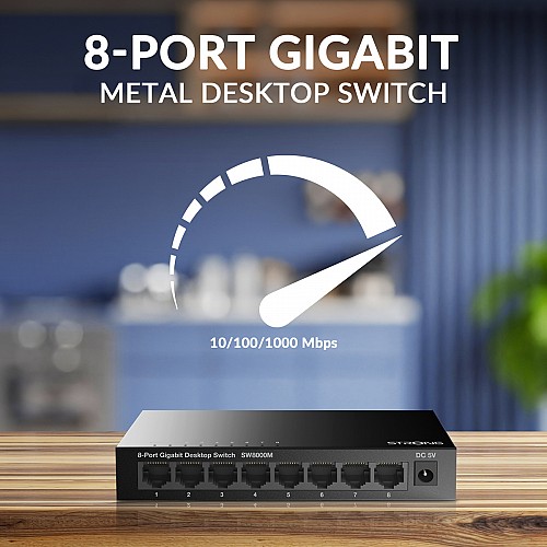 STRONG switch SW5000M, 8x Gigabit θύρες, 1000Mbps SW8000M