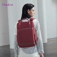 CHANTRIA γυναικεία τσάντα πλάτης CB00639 με θήκη laptop 14, 12.5L, κόκκινη CB00639-WR