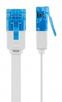 GOOBAY καλώδιο δικτύου 96369, CAT 6A U/UTP, flat, 500MHz, CU, 10m, λευκό 96369