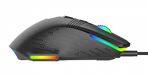POWERTECH ενσύρματο gaming ποντίκι PT-1274, RGB φως, οπτικό, 12000DPI, μαύρο PT-1274