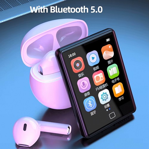 RUIZU MP3 player M20 με οθόνη αφής 2.8, 16GB, Bluetooth, ελληνικό μενού, μαύρο M20-16GB