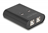 DELOCK USB Type B switch 11503, 2 σε 1, μαύρο 11503-DE