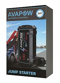 AVAPOW εκκινητής μπαταρίας αυτοκινήτου A07 με φακό, 12V/1500A, 8000mAh AVP-A07