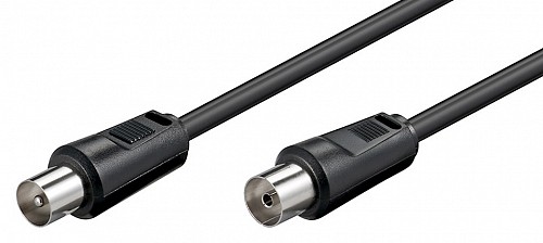POWERTECH καλώδιο κεραίας RF αρσενικό - RF θηλυκό CAB-V005, μαύρο, 3m CAB-V005