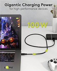 GOOBAY καλώδιο USB-C 74197, USB4, 100W, 20Gbps, 4K/60Hz, 2m, μαύρο 74197