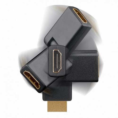 GOOBAY αντάπτορας HDMI 51721, 180° περιστρεφόμενος, 4K/60Hz, μαύρος 51721