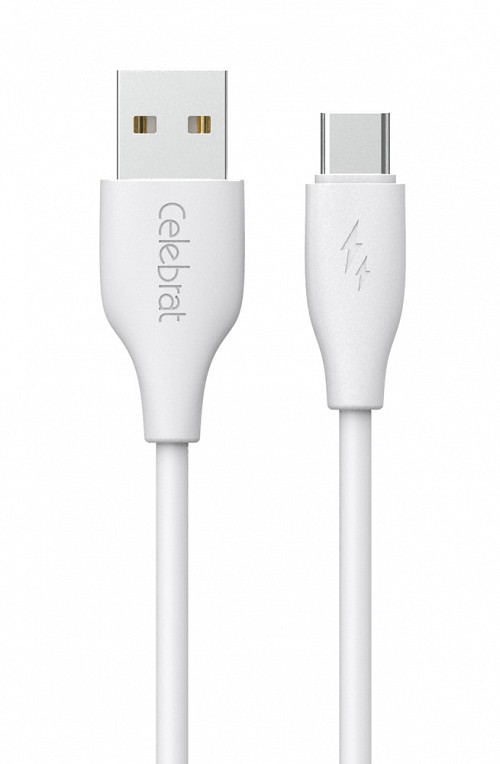 CELEBRAT καλώδιο USB-C σε USB CB-31A, 15W, 480Mbps, 1m, λευκό CB-31A-C-WH