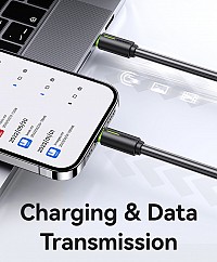 USAMS καλώδιο Lightning σε USB-C US-SJ735, 30W, 480Mbps, 1m, λευκό SJ735USB02
